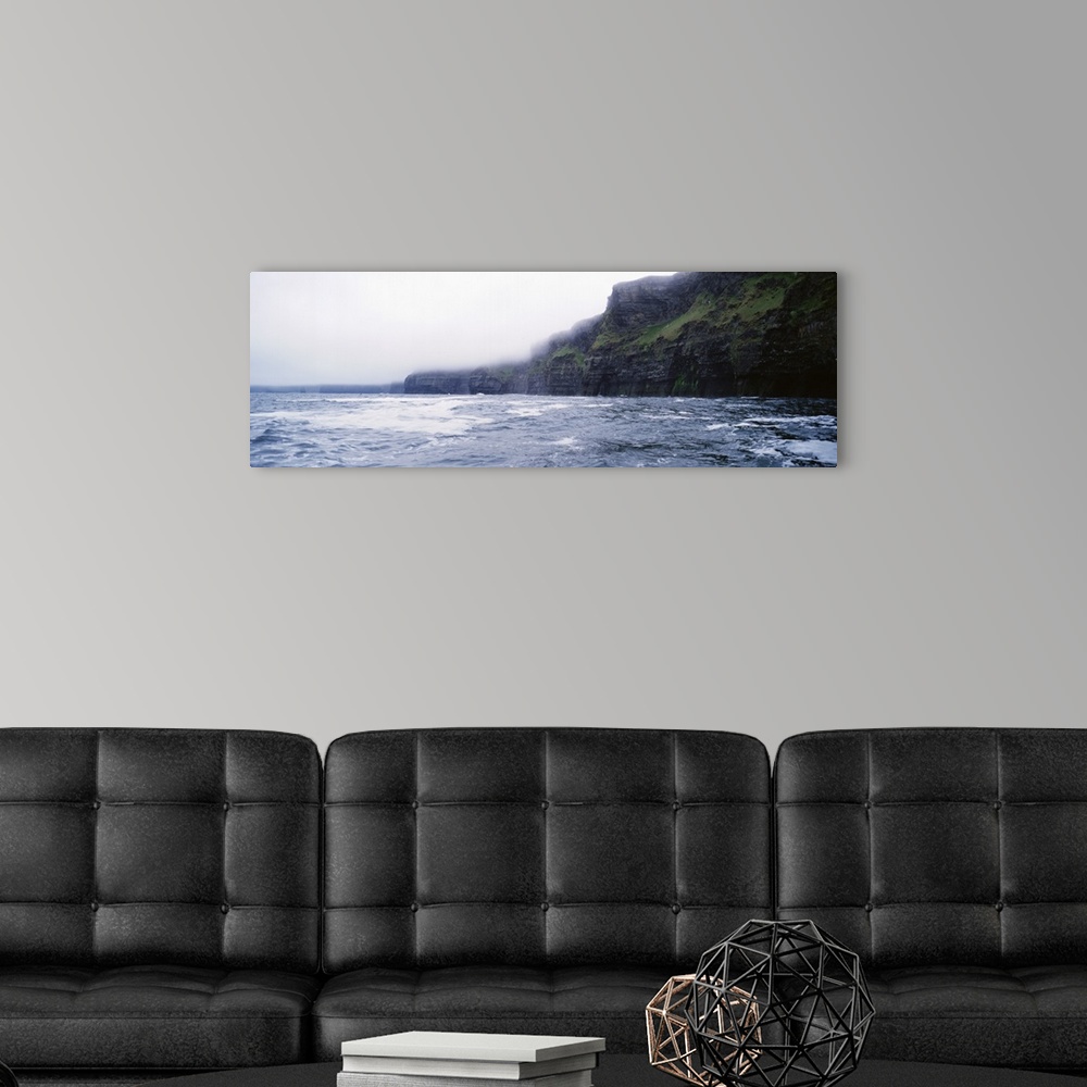 A modern room featuring Rock formations at the waterfront, Cliffs Of Moher, The Burren, County Clare, Republic Of Ireland
