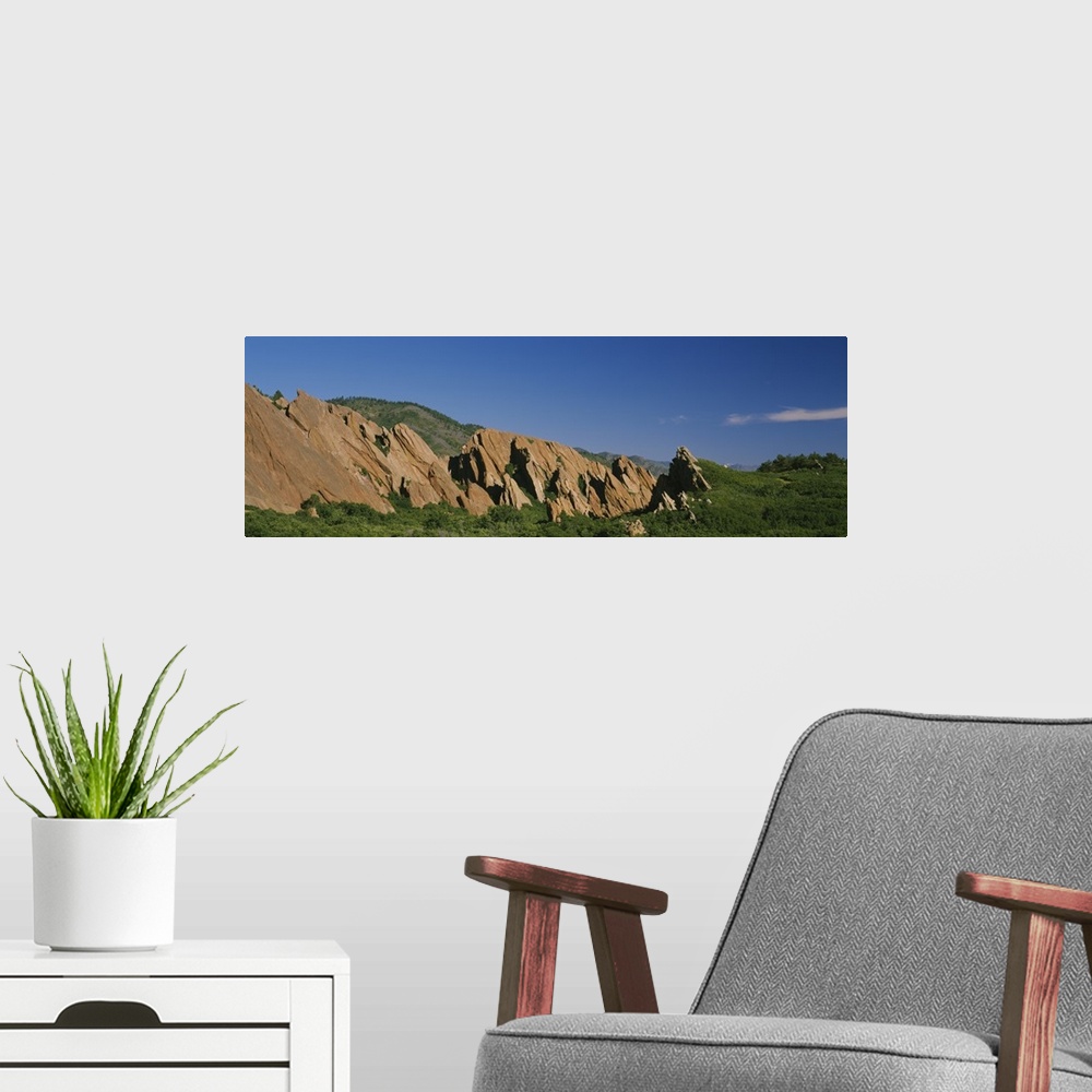 A modern room featuring Rock formations on a hillside, Roxborough Park, Colorado