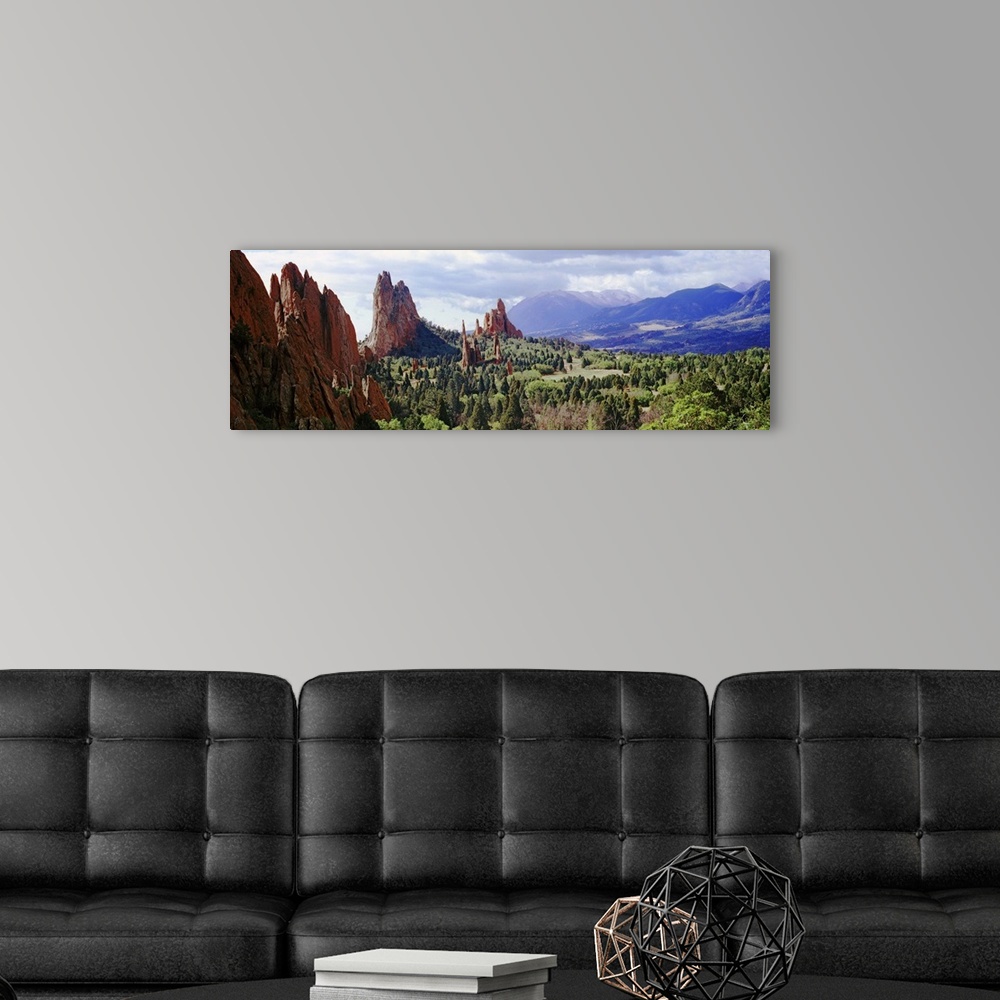 A modern room featuring Rock formations on a landscape, Garden of The Gods, Colorado Springs, Colorado