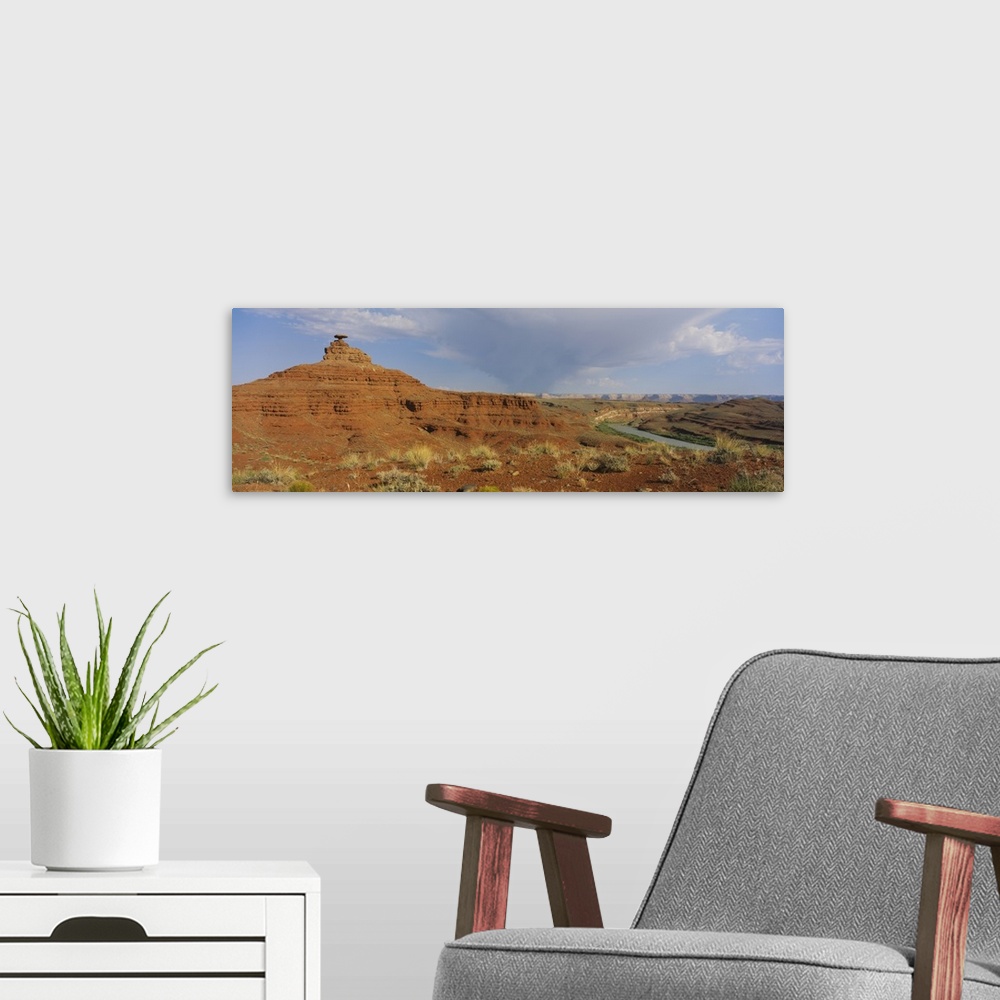 A modern room featuring Rock formations on a landscape, Mexican Hat, San Juan county, Utah