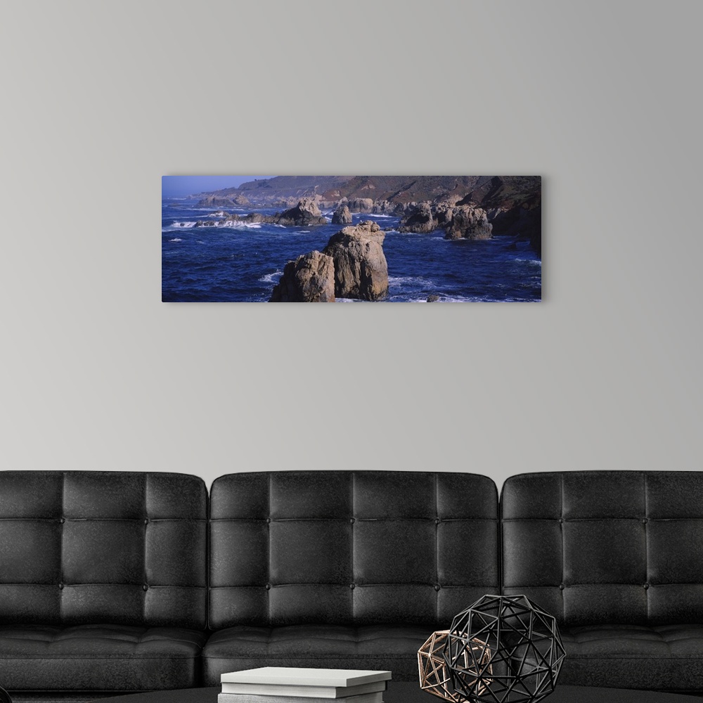 A modern room featuring Rock formations on the beach, Big Sur, Garrapata State Beach, Monterey Coast, California