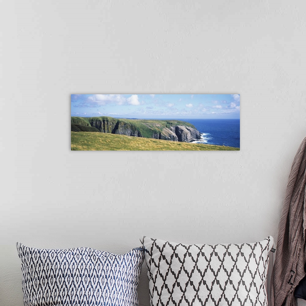 A bohemian room featuring Rock formations on the coast, Cape St. Mary's Ecological Reserve, Newfoundland, Newfoundland and ...