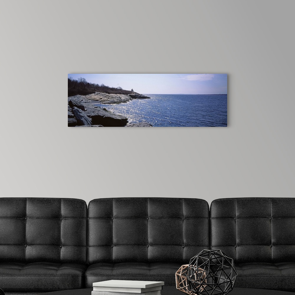 A modern room featuring Rock formations on the coast, Castle Hill Lighthouse, Newport, Newport County, Rhode Island