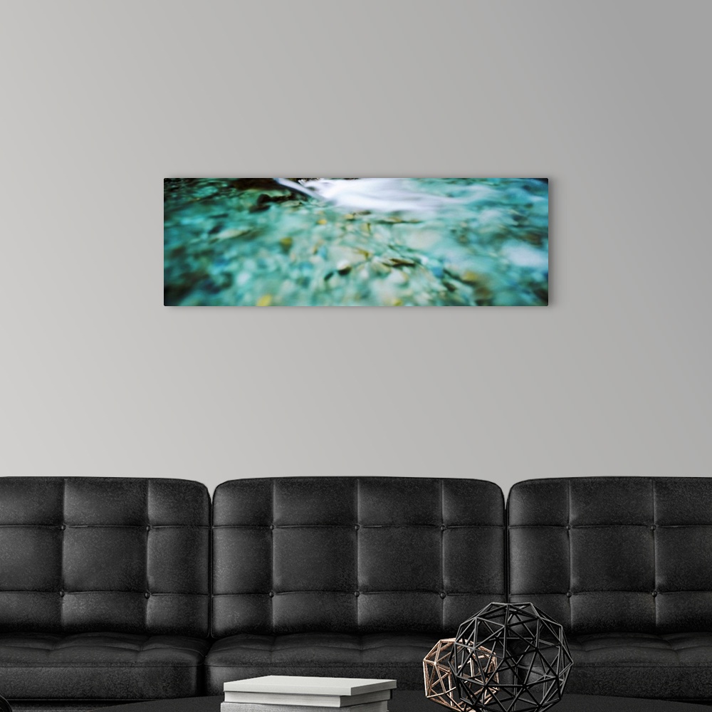 A modern room featuring Rocks in a river, Routeburn River, South Island, New Zealand