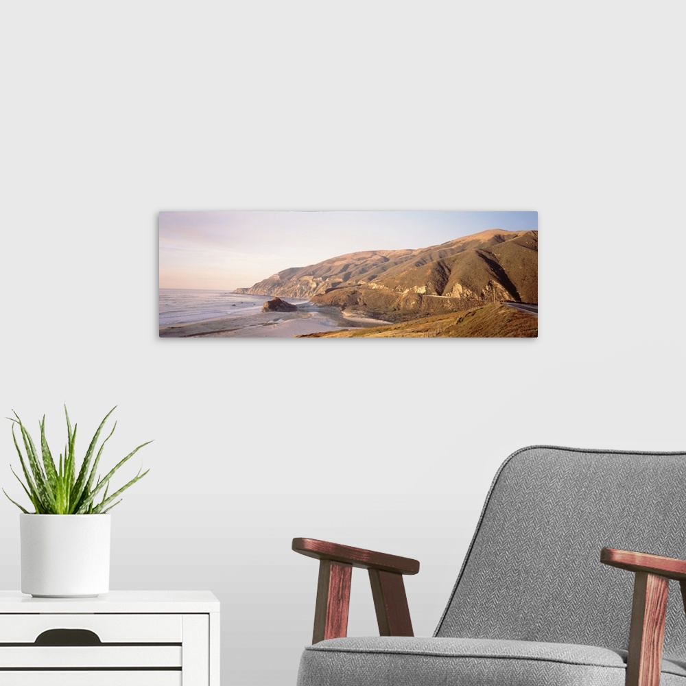 A modern room featuring Rocks on the beach, Big Sur, Monterey, California