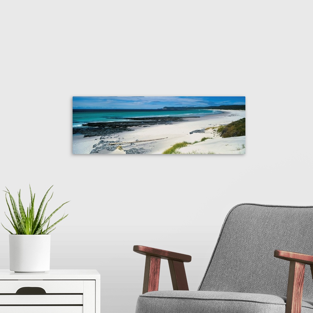 A modern room featuring Rocks on the beach, Friendly Beaches, Freycinet National Park, Tasmania, Australia