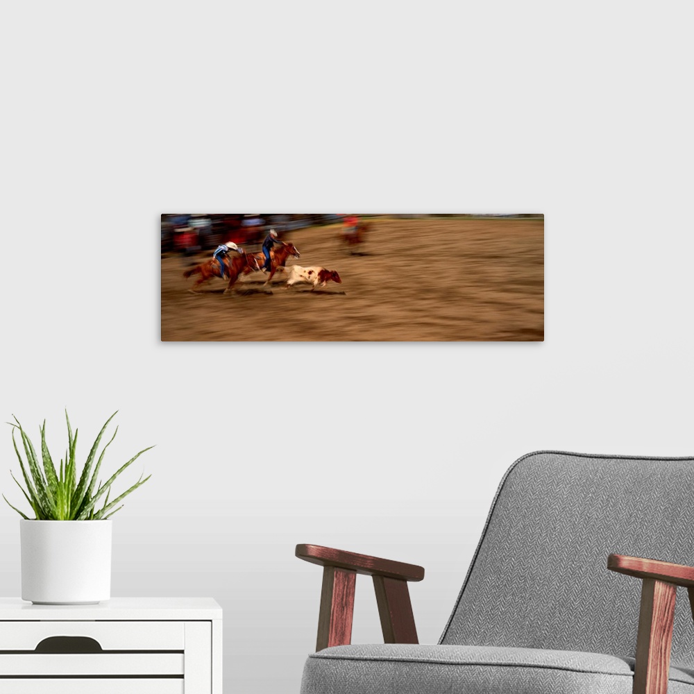 A modern room featuring Rodeo Cowboys in Action Winthrop WA