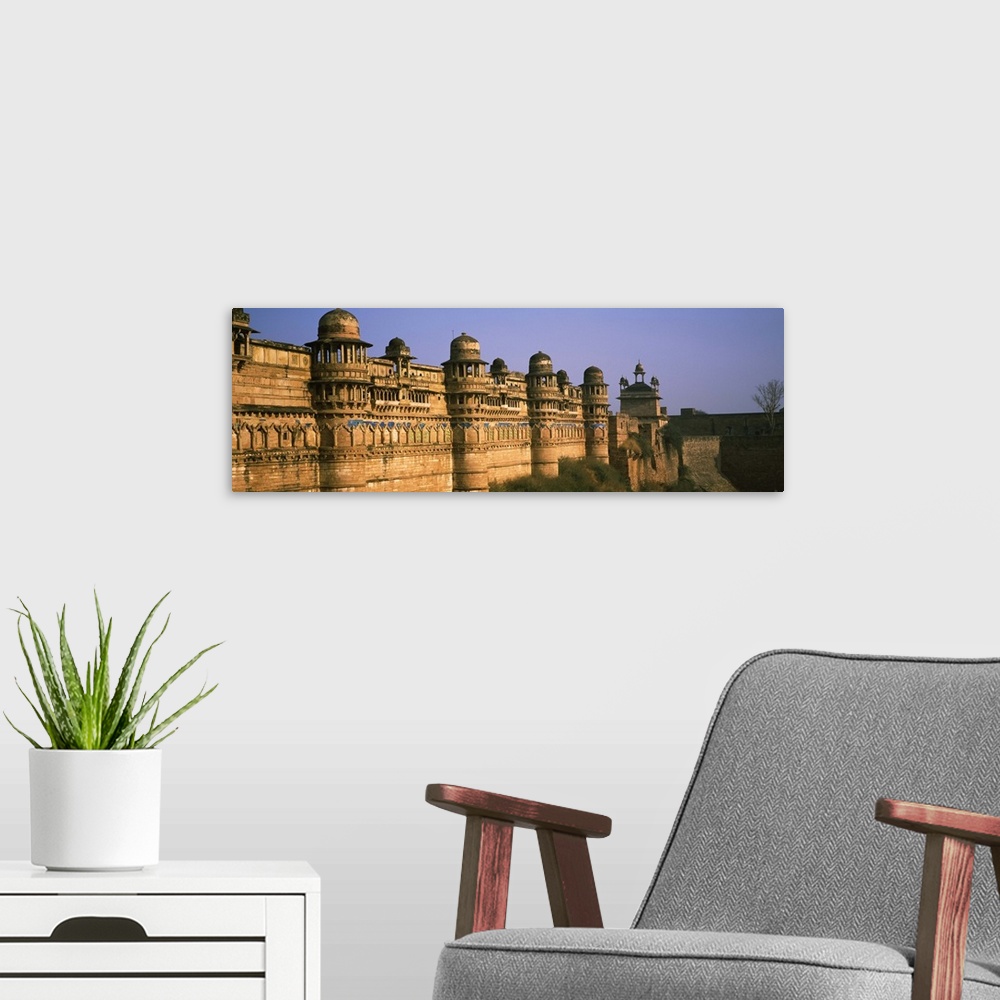 A modern room featuring Ruins of a fort, Gwalior Fort, Gwalior, Madhya Pradesh, India