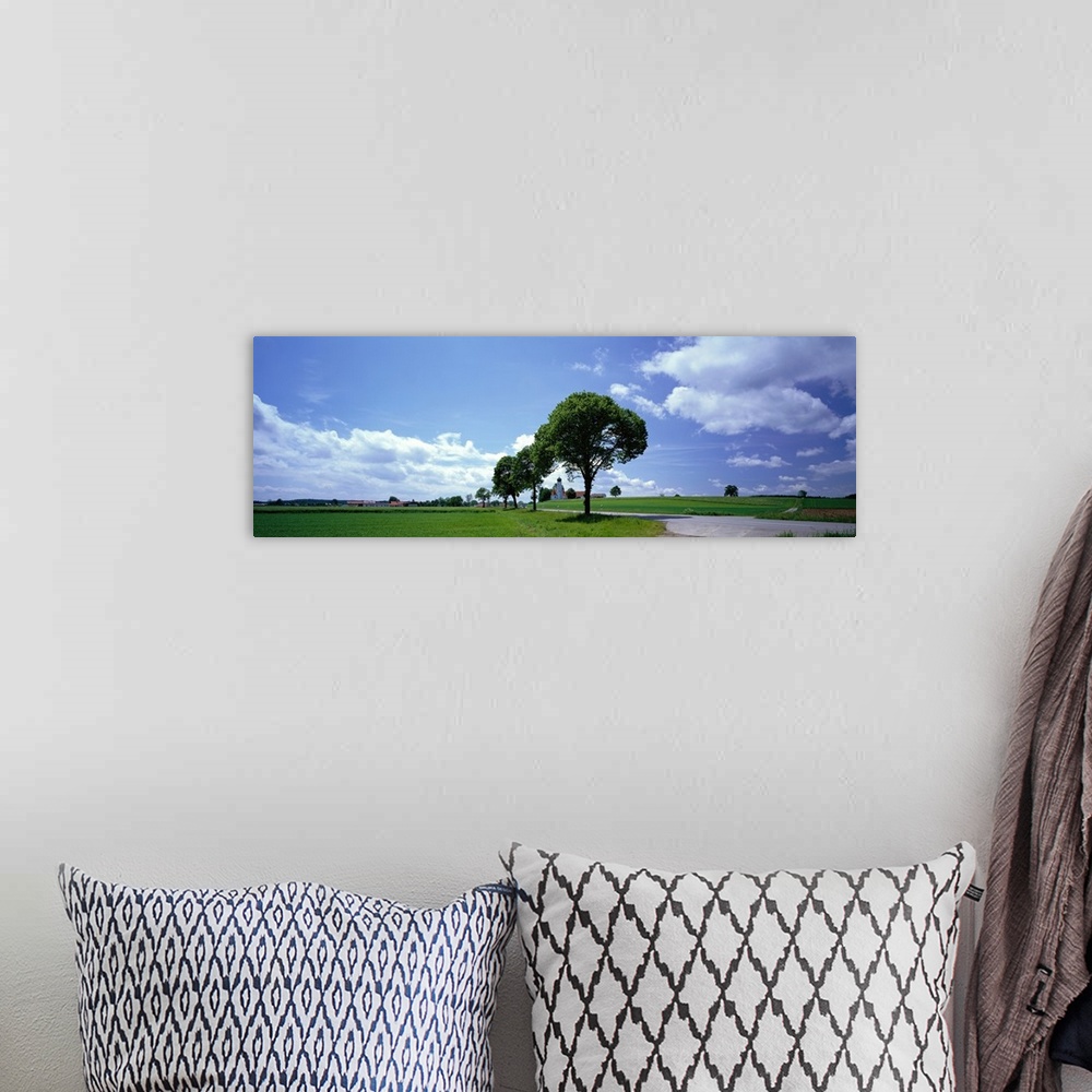 A bohemian room featuring Rural Scene with Road near Moorenweis Germany