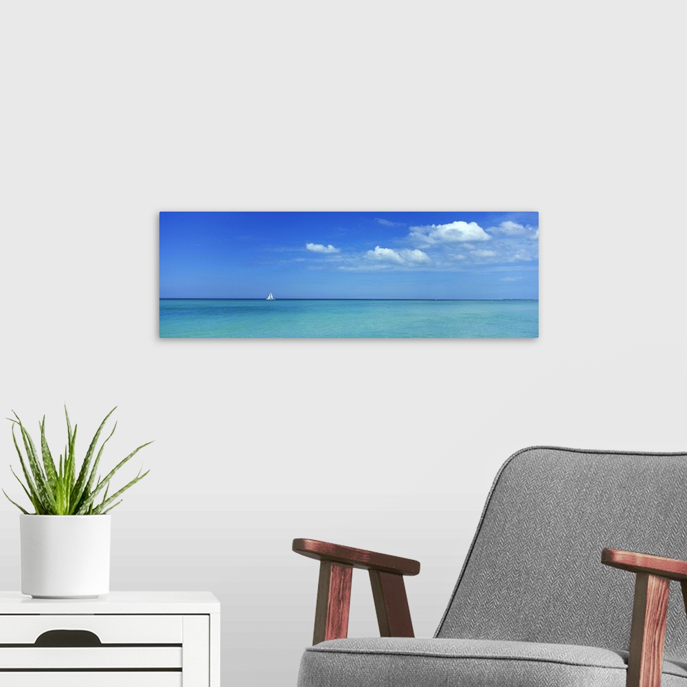 A modern room featuring Sailboat in the sea, Coquina Beach, Anna Maria Island, Manatee, Florida