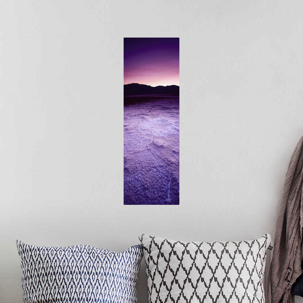 A bohemian room featuring Salt Flats at sunset, Death Valley, California