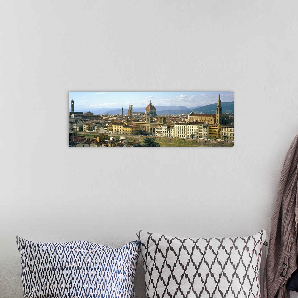 A bohemian room featuring Florence, Italy view of central city from San Niccolo district