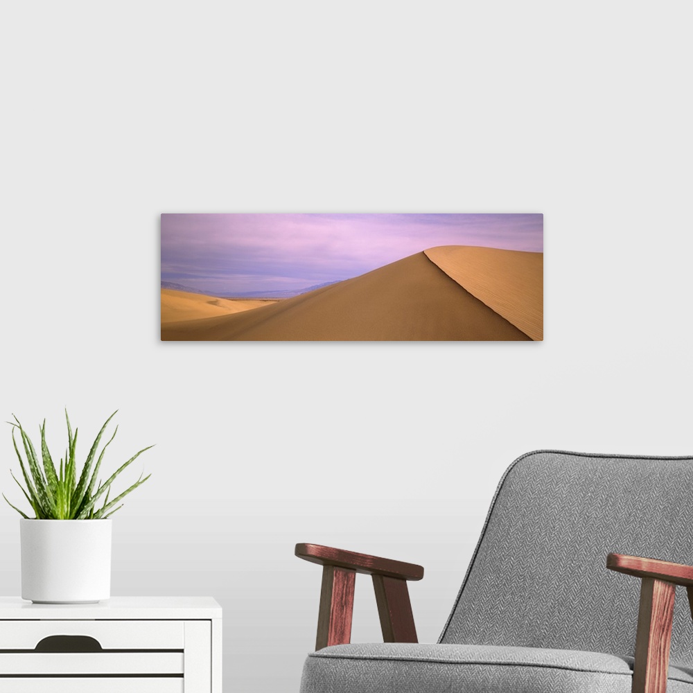 A modern room featuring Sand dunes in a desert, Death Valley, California