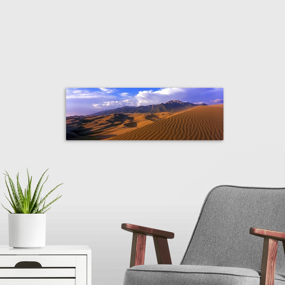 A modern room featuring Sand dunes in a desert, Great Sand Dunes National Park, Colorado, USA