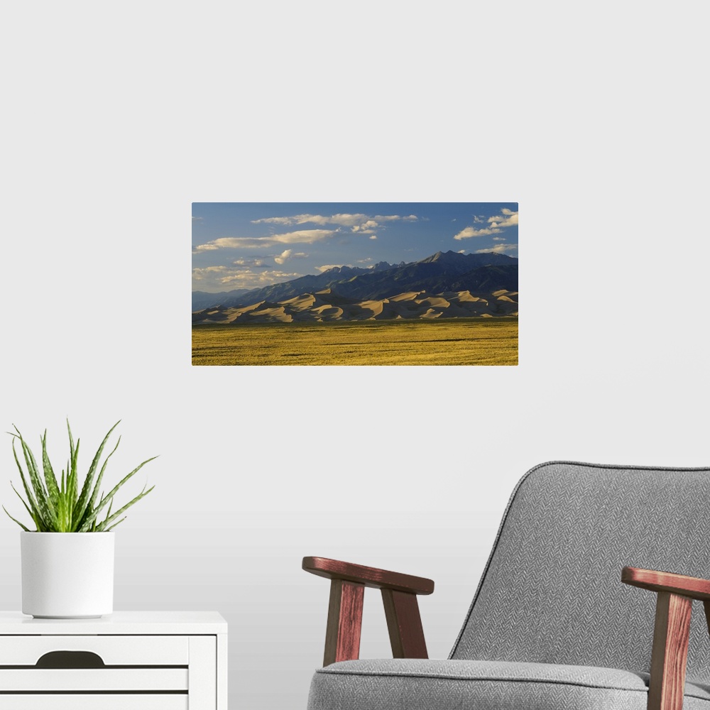 A modern room featuring Sand dunes on a landscape, Great Sand Dunes National Monument, San Luis Valley, Colorado