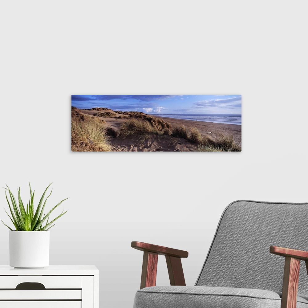 A modern room featuring Sand dunes on the beach Saunton Sands Saunton North Devon Devon England