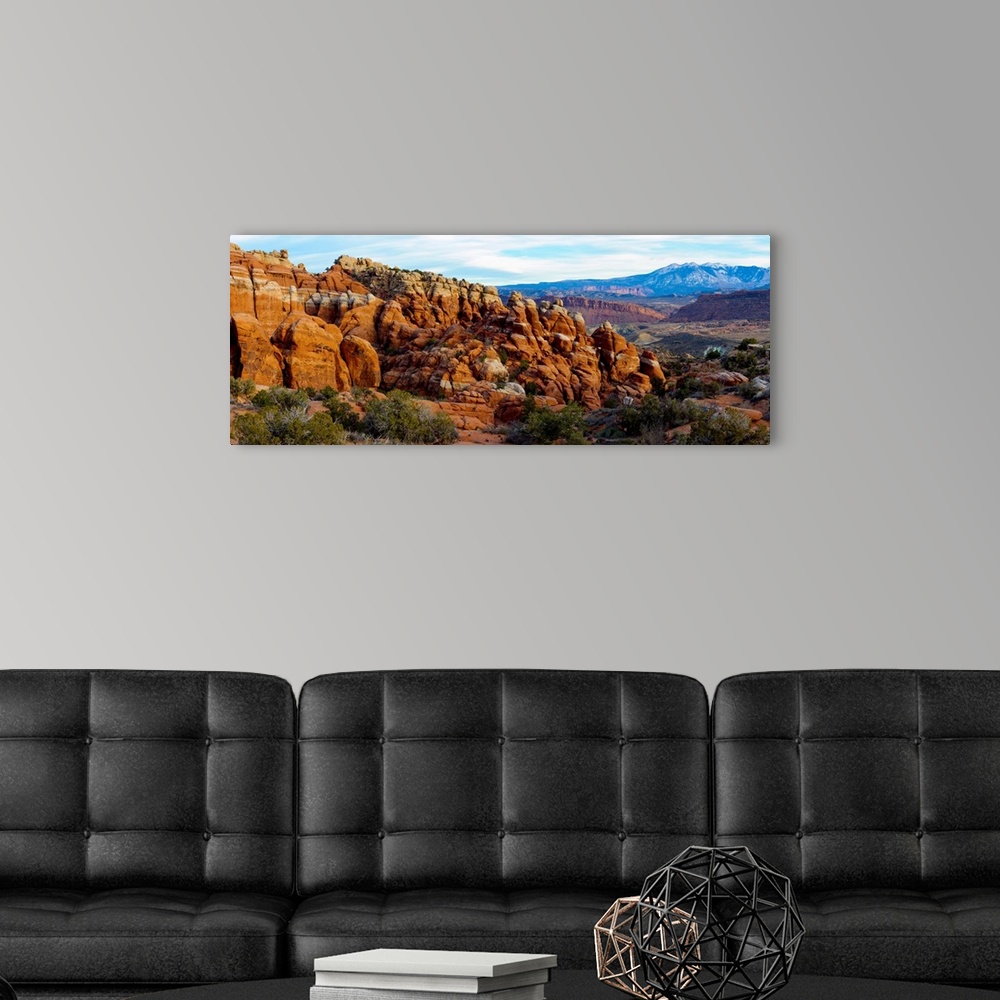 A modern room featuring Sandstone formations, Fiery Furnace, Arches National Park, Utah