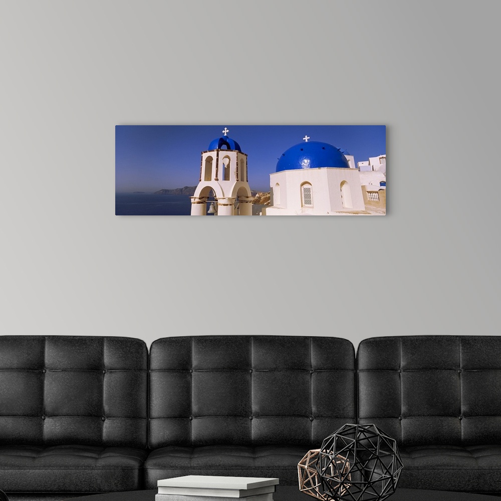A modern room featuring Santorini Greece