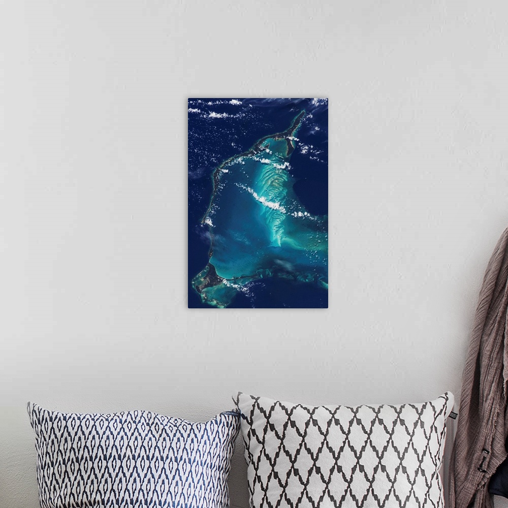 A bohemian room featuring Satellite view of Eleuthera Island and Atlantic Ocean, Bahamas