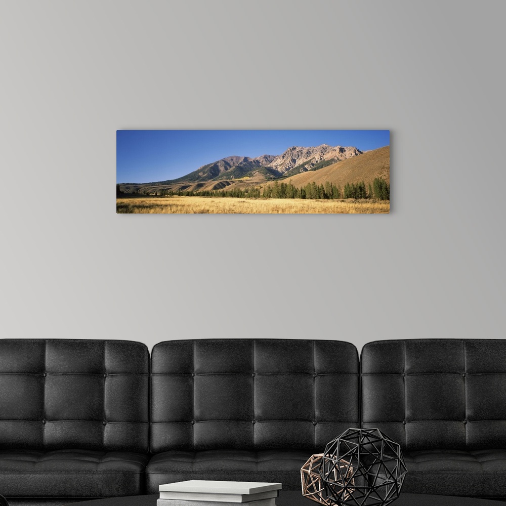 A modern room featuring Sawtooth Mountains ID