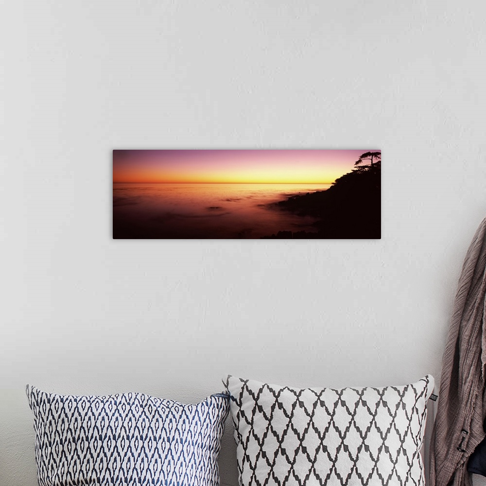 A bohemian room featuring Sea at sunset, Point Lobos State Reserve, Carmel, Monterey County, California,