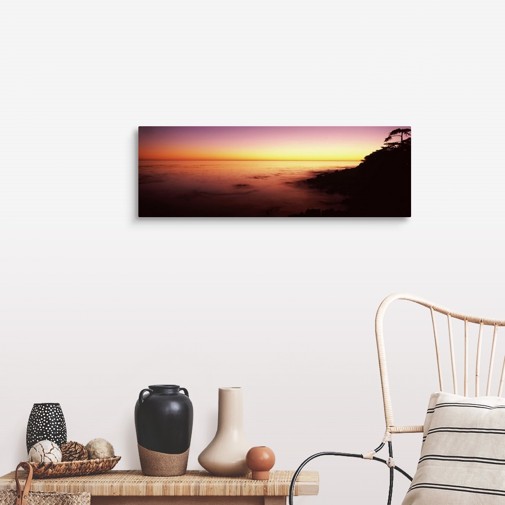 A farmhouse room featuring Sea at sunset, Point Lobos State Reserve, Carmel, Monterey County, California,