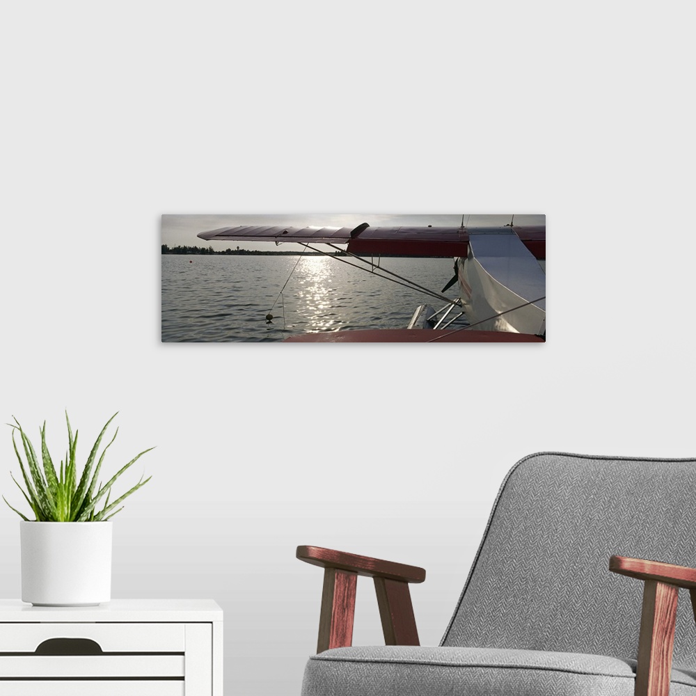 A modern room featuring Sea plane in a lake, Lake Spenard, Anchorage, Alaska