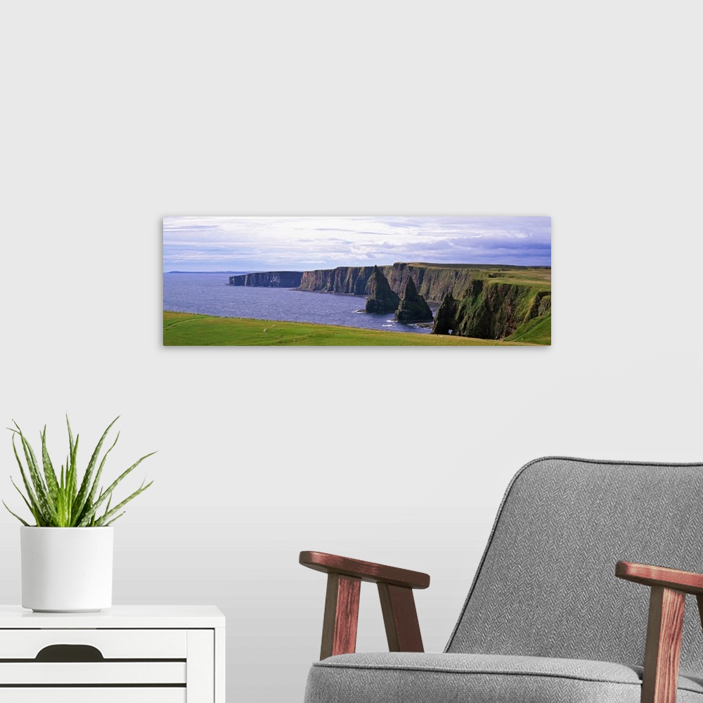A modern room featuring Seascape with coastal cliffs, Ireland