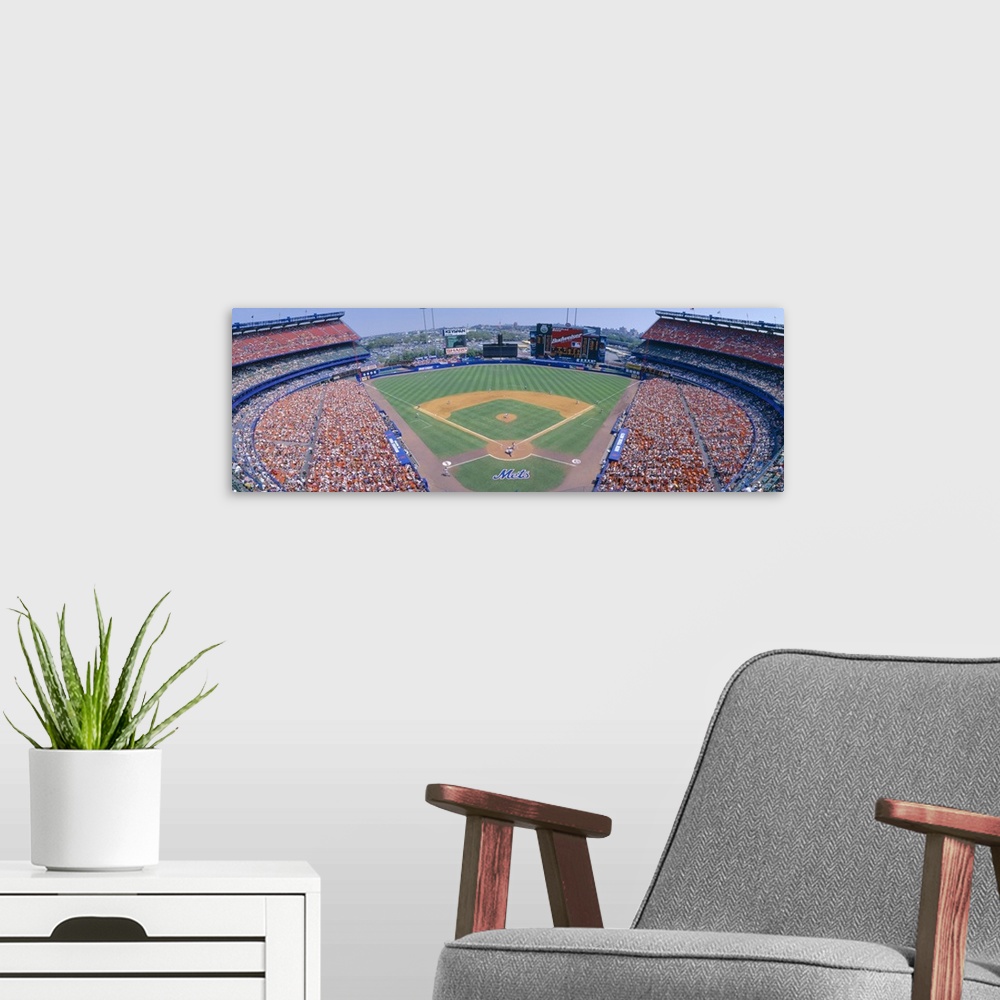A modern room featuring Shea Stadium, NY Mets v. SF Giants, New York