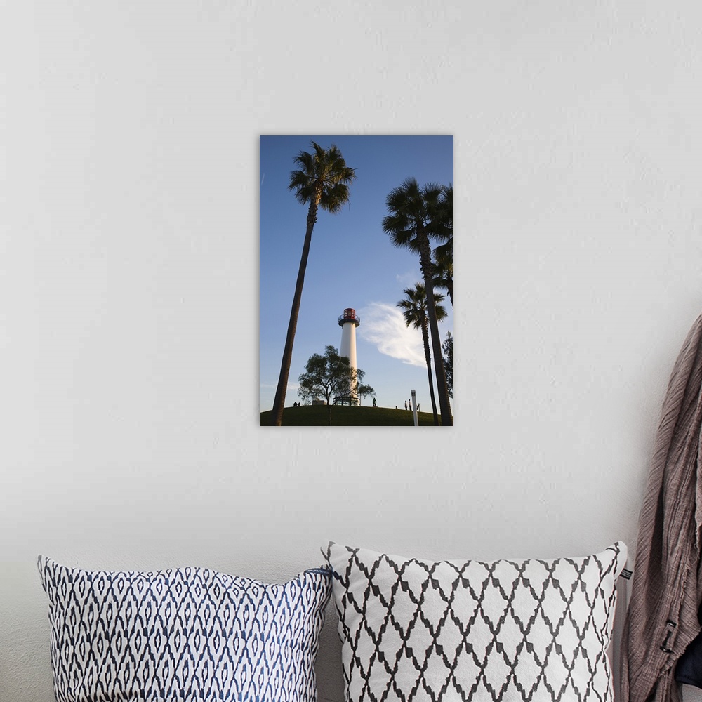 A bohemian room featuring USA, California, Long Beach, Shoreline Village Lighthouse