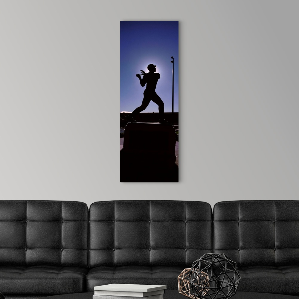 A modern room featuring Silhouette of Willie Mays statue, San Francisco, California, USA