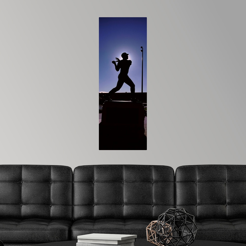 A modern room featuring Silhouette of Willie Mays statue, San Francisco, California, USA