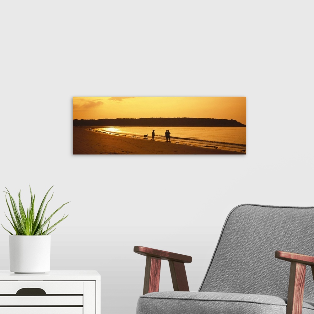 A modern room featuring Silhouetted People on Shore Kennebunkport ME