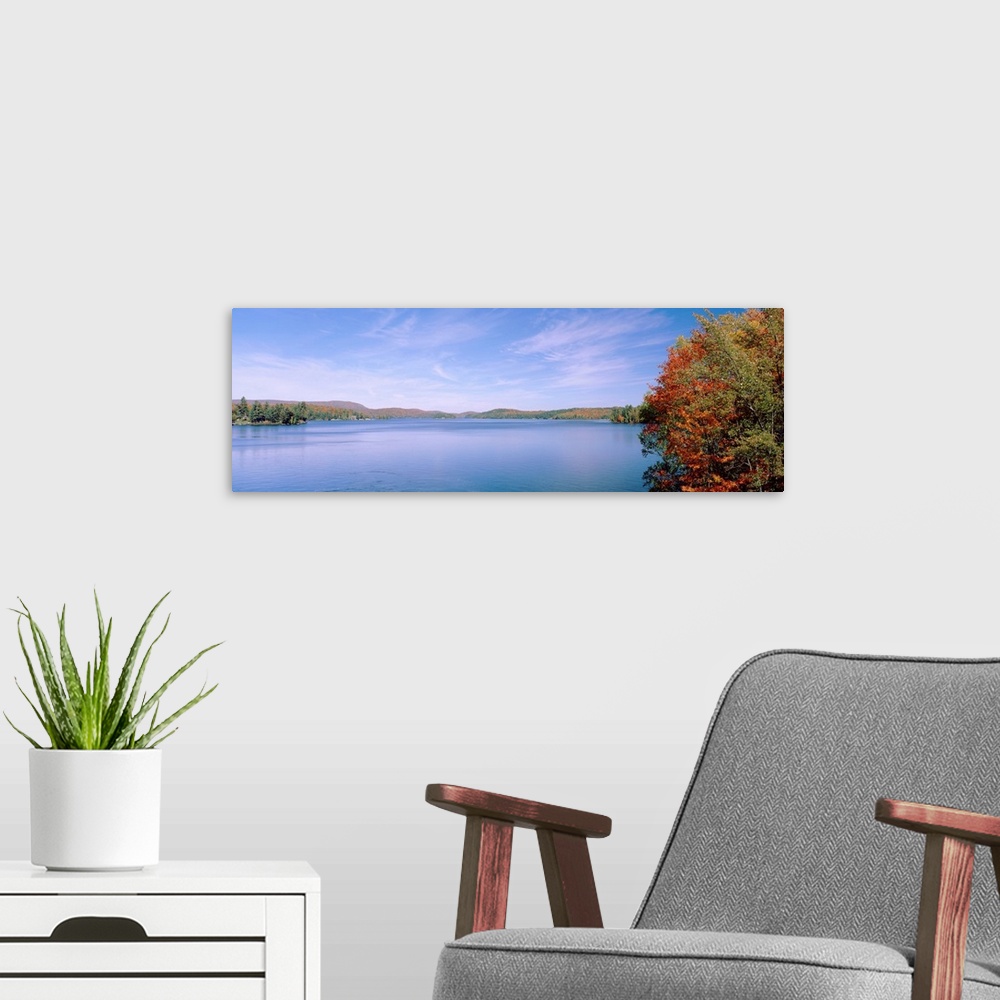 A modern room featuring Sky over a lake, Tupper Lake, St Lawrence County, New York State