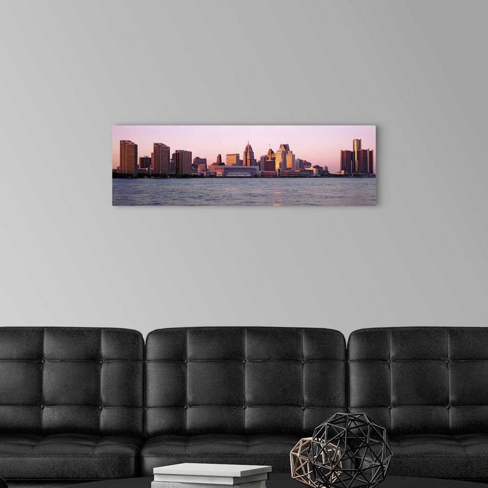 A modern room featuring Skyline Detroit MI