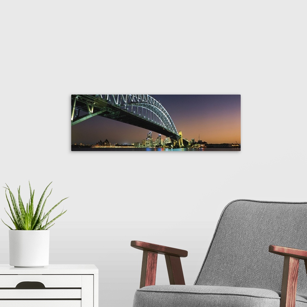 A modern room featuring Skyline Harbour Bridge Sydney Australia