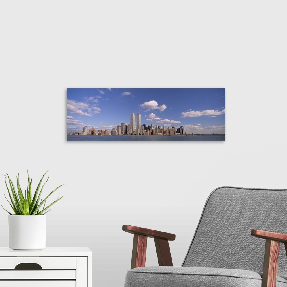 A modern room featuring Skyline New York NY