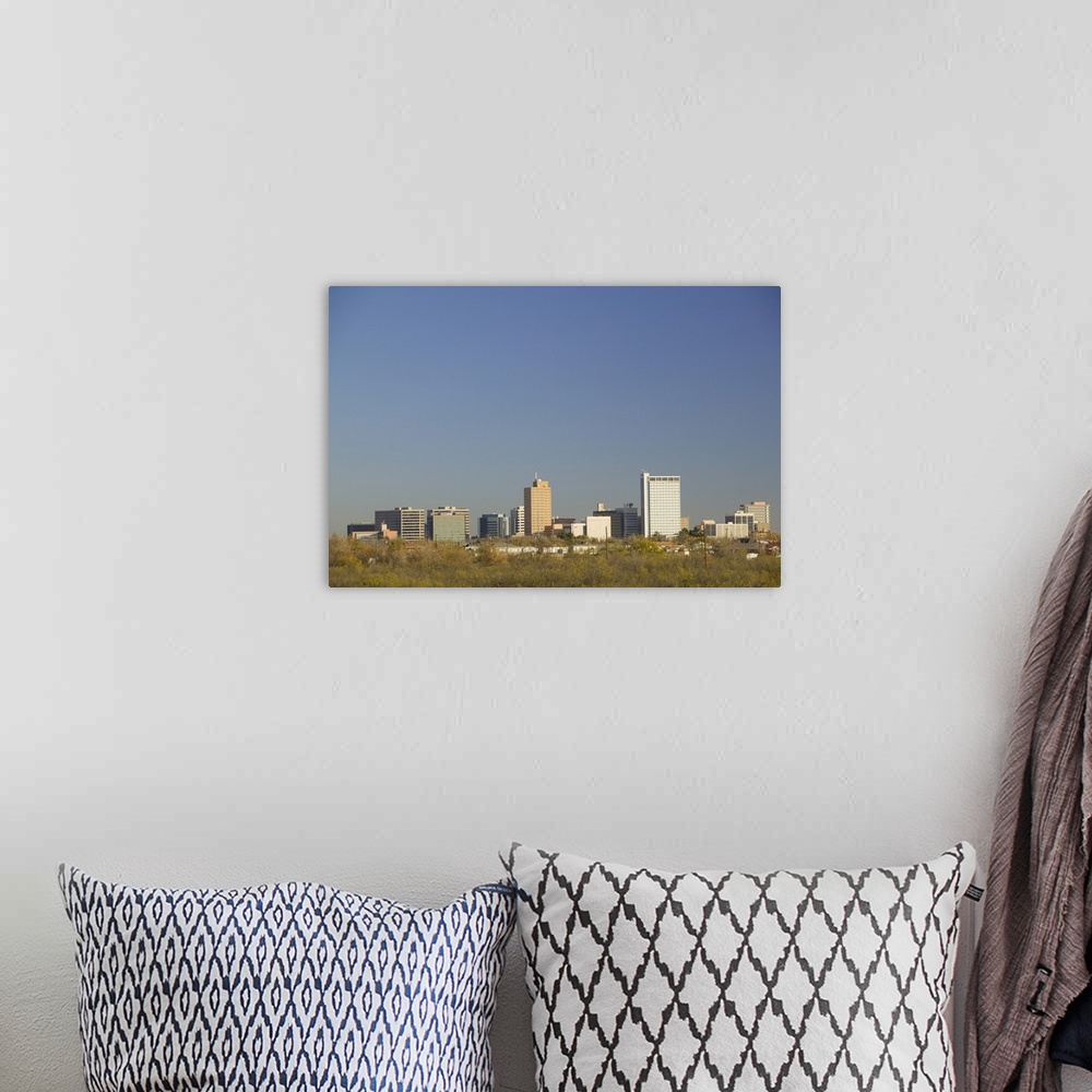 A bohemian room featuring Skyline of a city, Midland, Texas