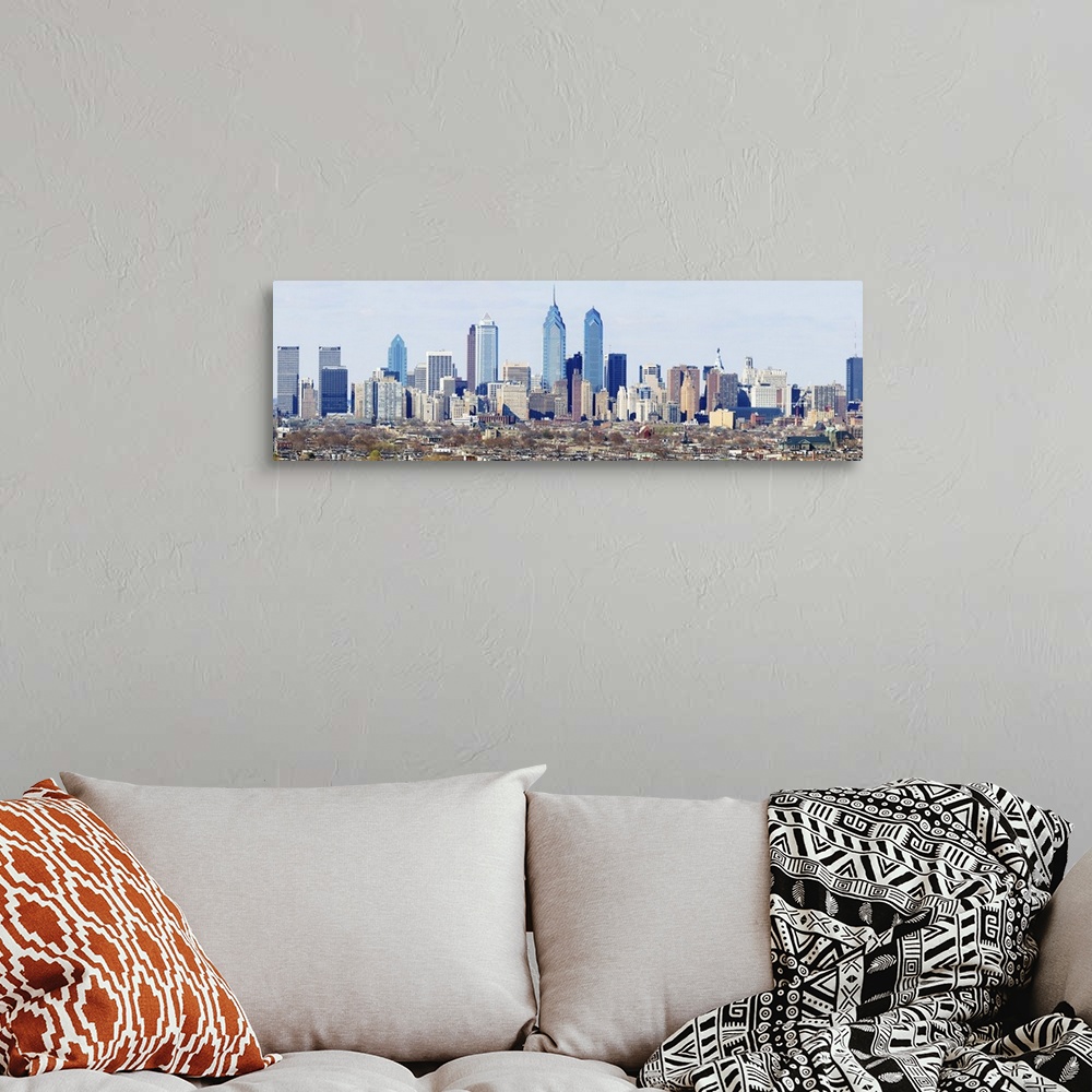 A bohemian room featuring Skyline of Philadelphia, Pennsylvania