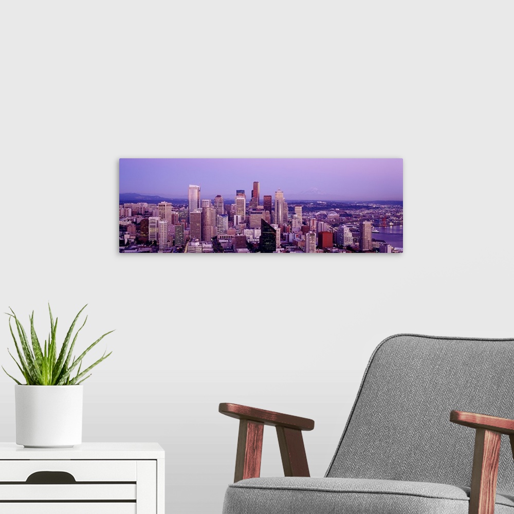 A modern room featuring Skyline Seattle WA