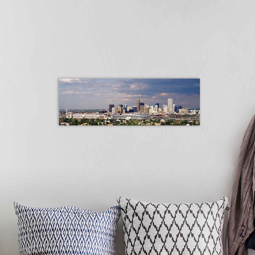 A bohemian room featuring Skyline with Invesco Stadium, Denver, Colorado