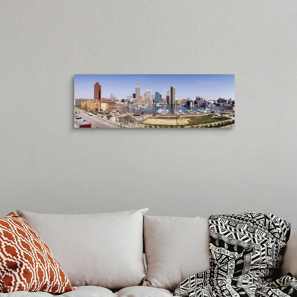 A bohemian room featuring Skyscrapers in a city, Baltimore, Maryland
