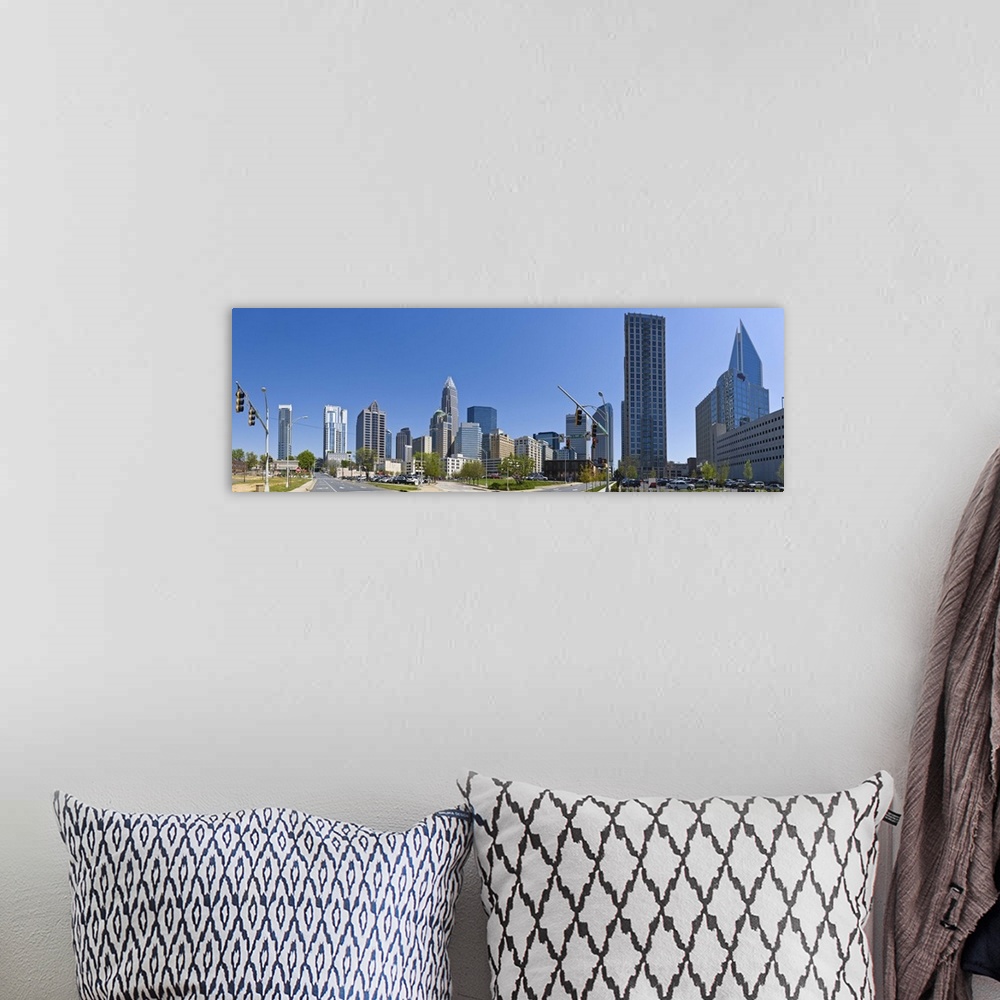 A bohemian room featuring Skyscrapers in a city, Charlotte, Mecklenburg County, North Carolina, USA 2011