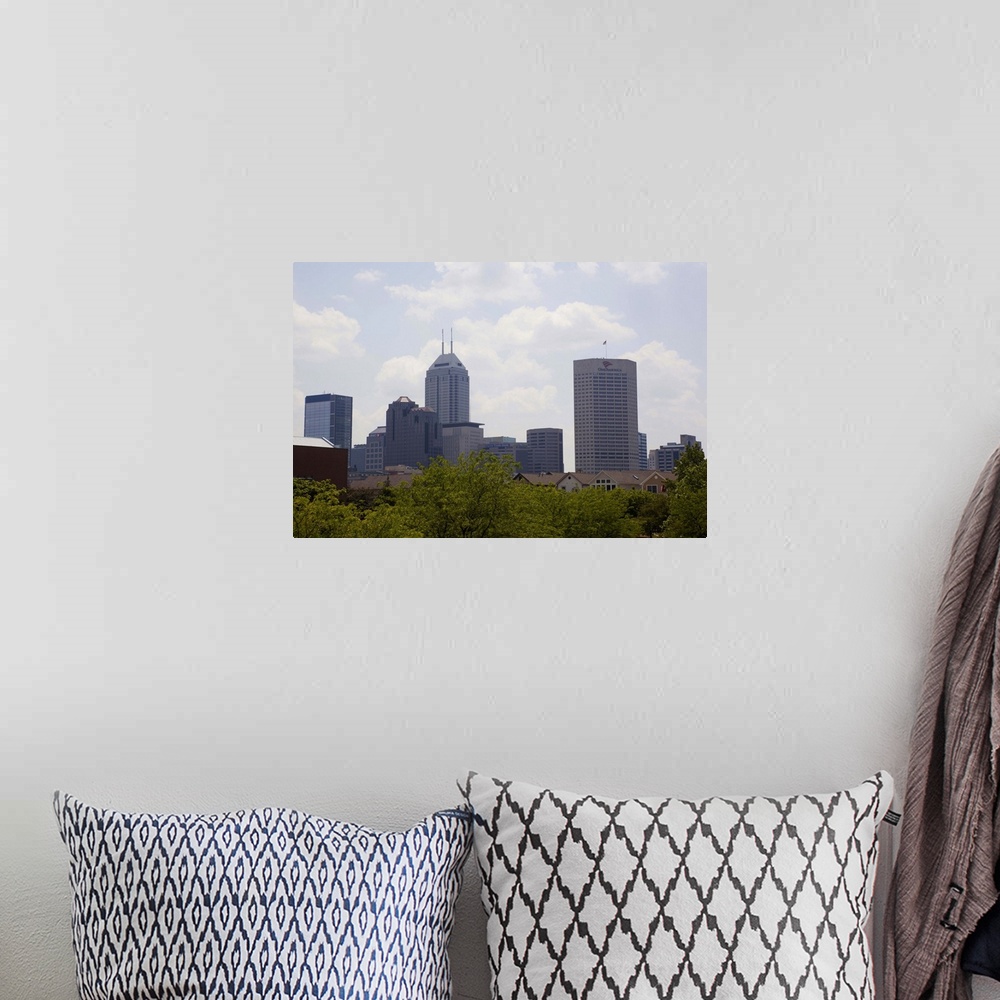 A bohemian room featuring Skyscrapers in a city, Chase Tower, Indianapolis, Marion County, Indiana