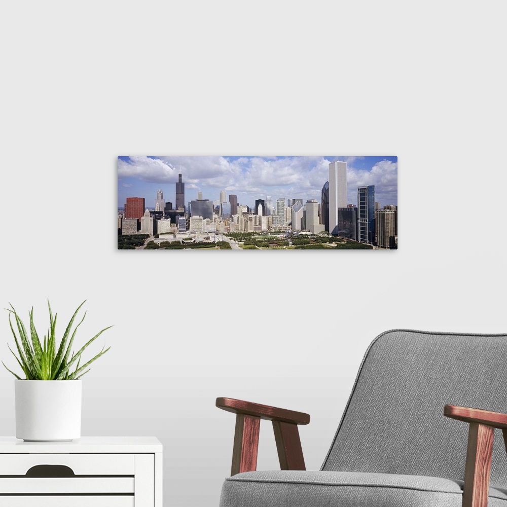 A modern room featuring Skyscrapers in a city, Chicago, Cook County, Illinois