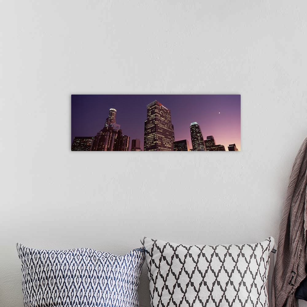 A bohemian room featuring Skyscrapers in a city, City of Los Angeles, California, USA