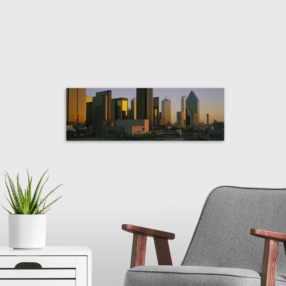 A modern room featuring Skyscrapers in a city, Dallas, Texas