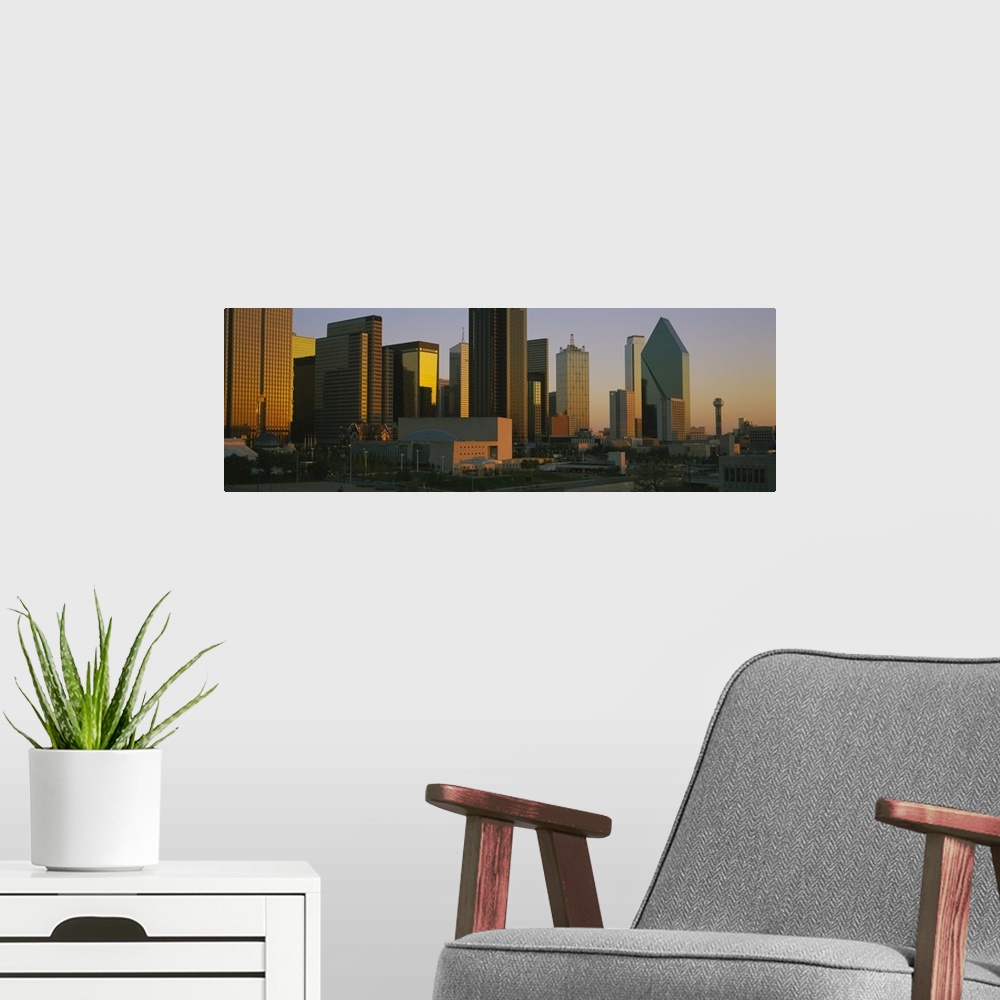 A modern room featuring Skyscrapers in a city, Dallas, Texas