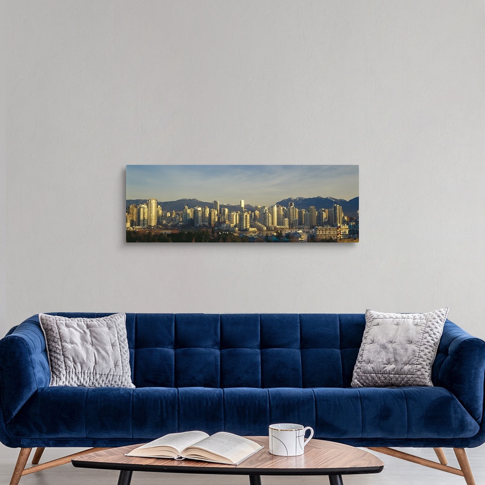 A modern room featuring Skyscrapers in a city, False Creek, Vancouver, Lower Mainland, British Columbia, Canada