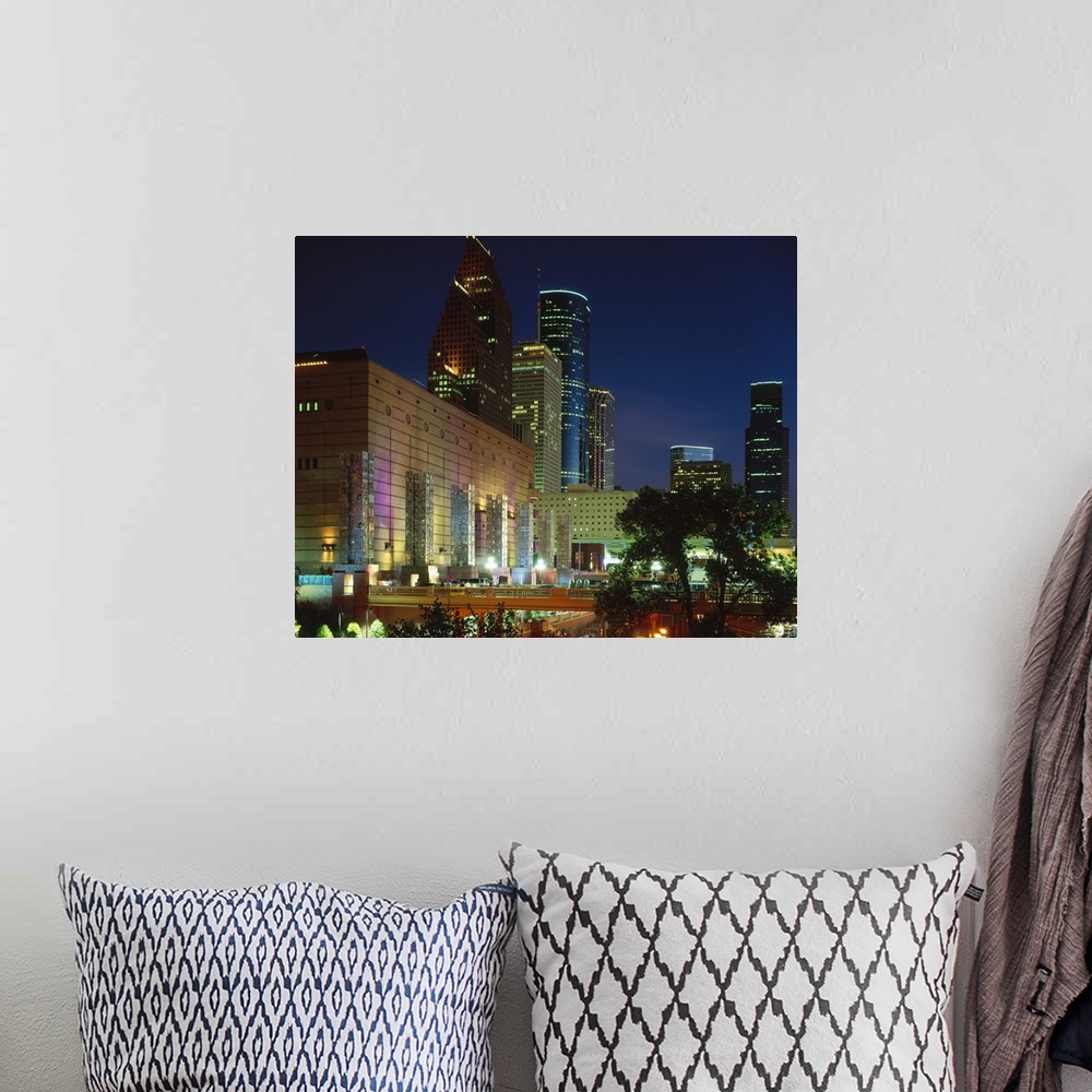 A bohemian room featuring Skyscrapers in a city, Houston, Texas